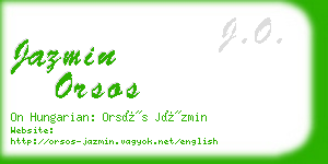 jazmin orsos business card